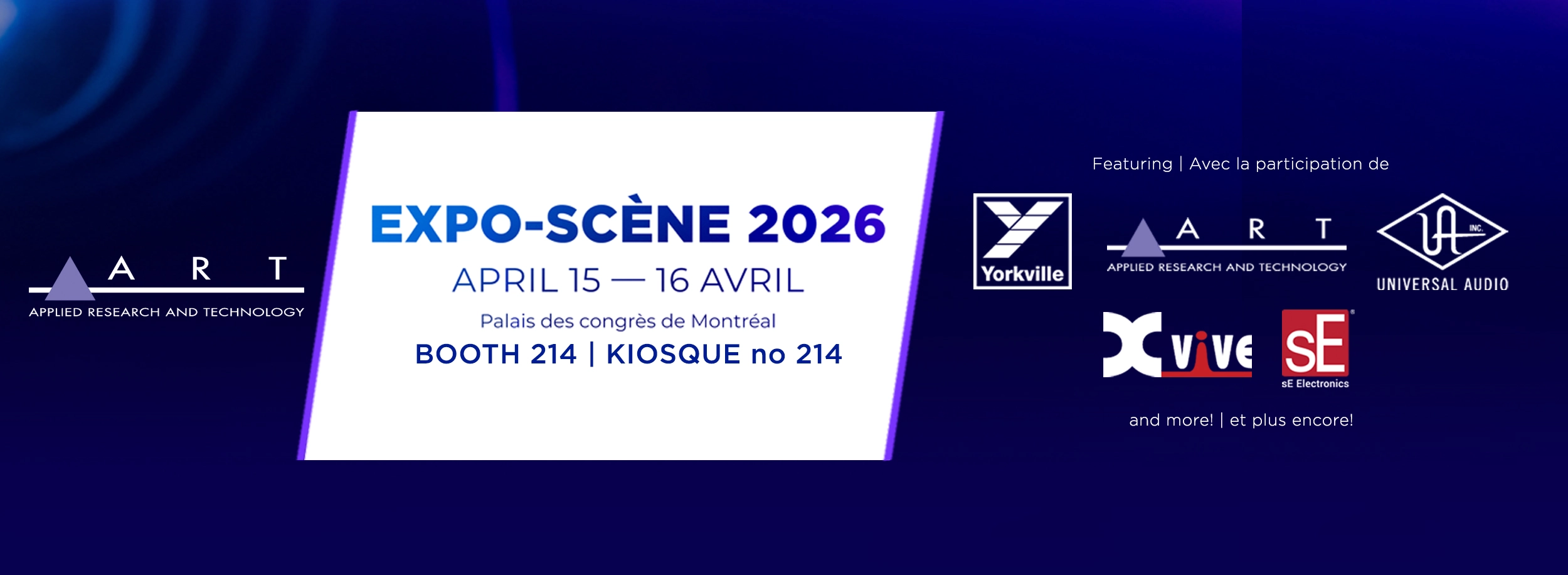 EXPO-SCÈNE 2026 banner